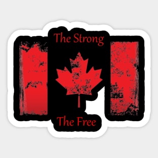 True North Strong And Free T-Shirt | Proud Canadian Pride Shirt | Perfect for Canada Day & Everyday Wear Sticker